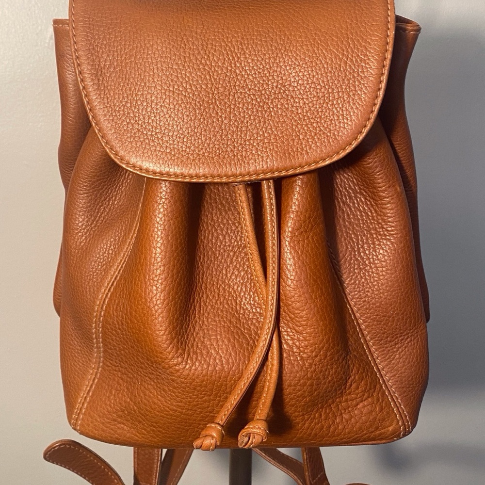 Vintage Coach Brown Leather Backpack